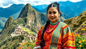 Andean Vibrance in Traditional Fashion – free AI stock image