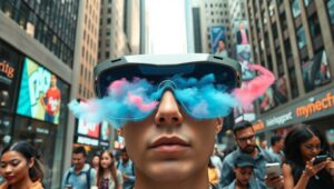 Augmented Cityscape in Virtual Harmony – free AI stock image