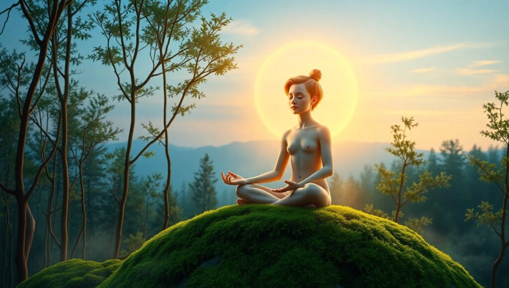 Aura of Serenity in Nature – free AI stock image