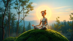 Aura of Serenity in Nature – free AI stock image