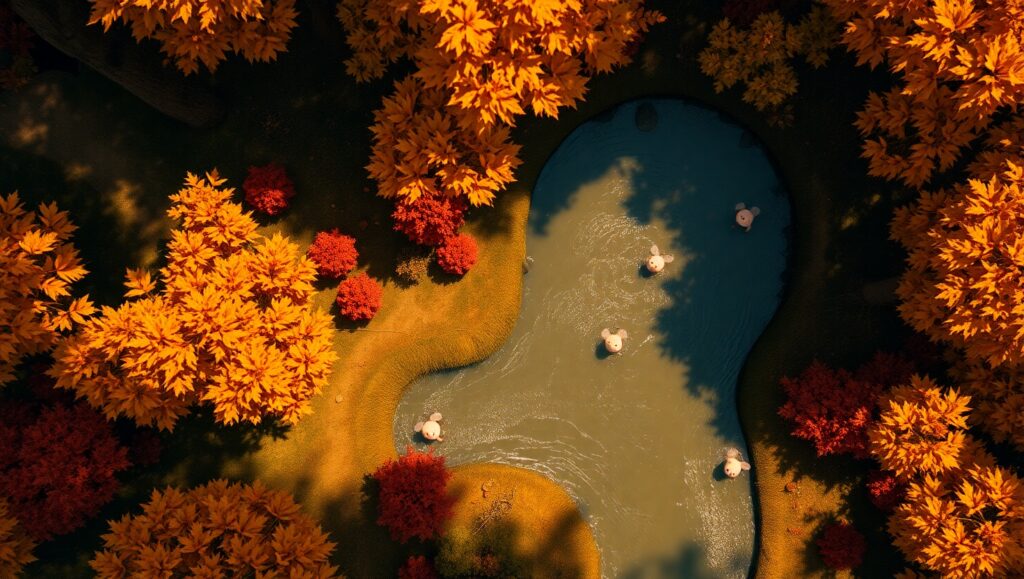 Autumn Enchantment Above the Forest – free AI stock image
