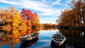 Autumn Serenity by the Lake Szi – free AI stock image