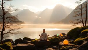 Awakening in the Mountain Serenity – free AI stock image