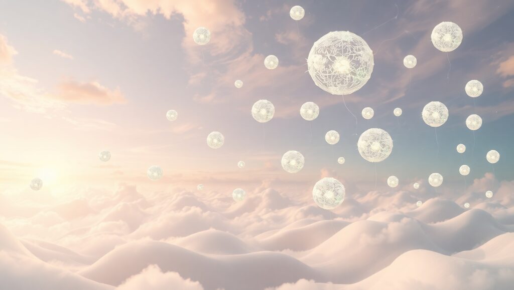 Biomorphic Dreams in Surreal Landscapes – free AI stock image