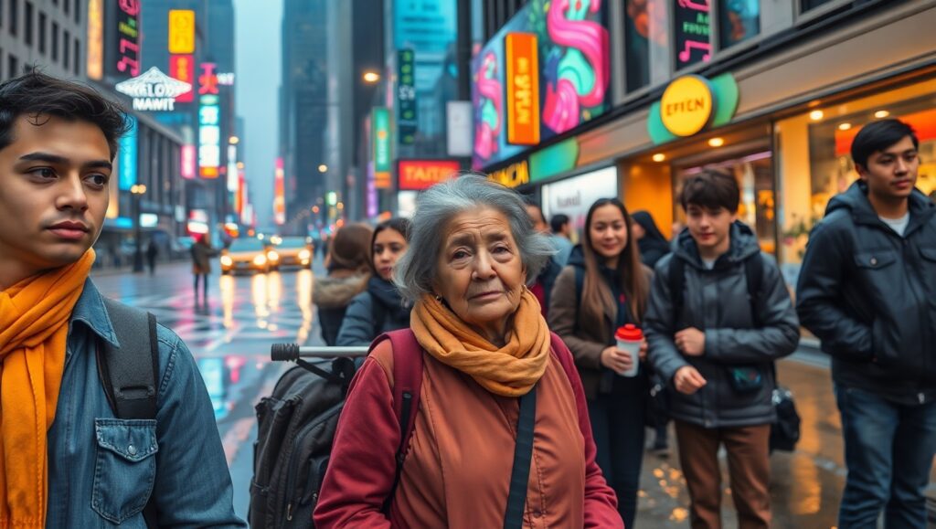 Candid Moments at the Street Corner – free AI stock image