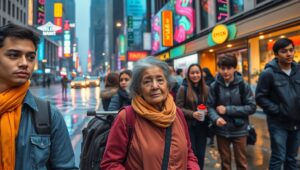 Candid Moments at the Street Corner – free AI stock image