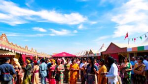 Celebrating Cultures at a Festival – free AI stock image
