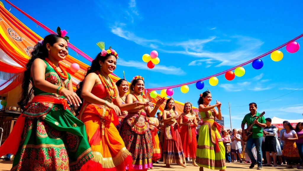 Celebrating Cultures at the Festival – free AI stock image