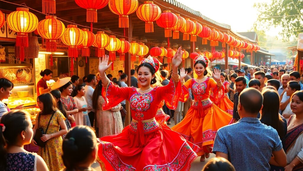 Celebration of Cultures Festival Scene – free AI stock image