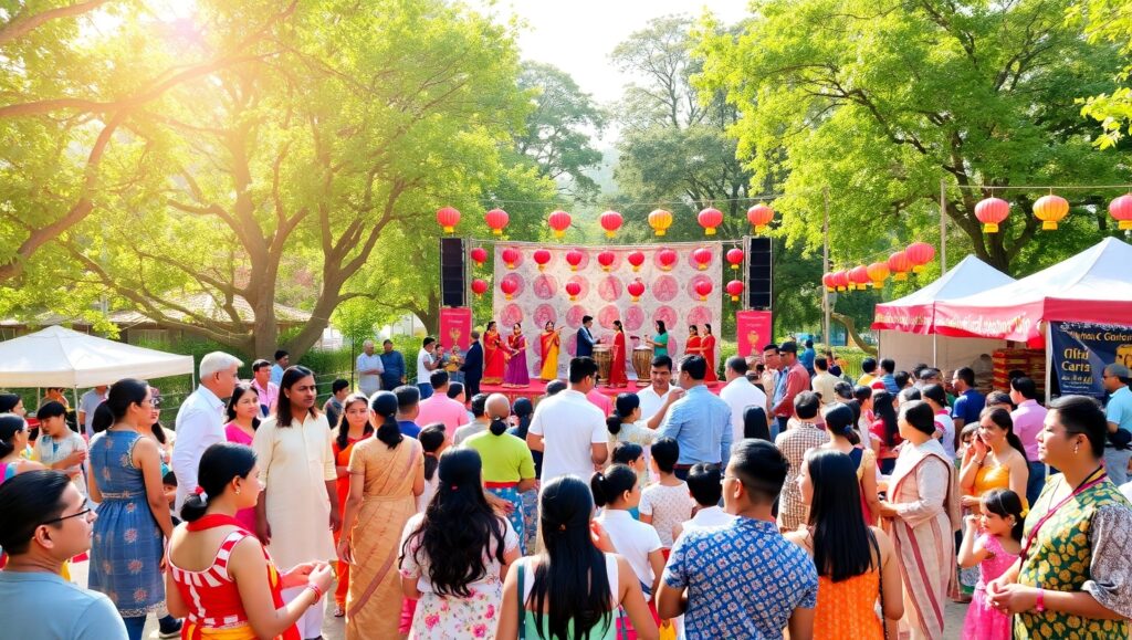 Celebration of Global Cultures Together – free AI stock image