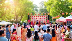 Celebration of Global Cultures Together – free AI stock image