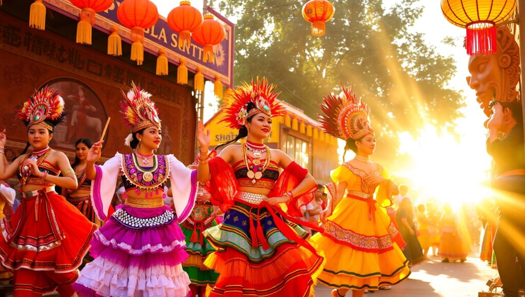 Celebration of Global Traditional Costumes – free AI stock image