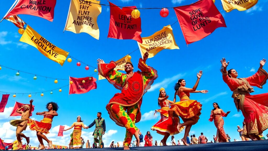 Celebration of Global Traditional Costumes j8L – free AI stock image