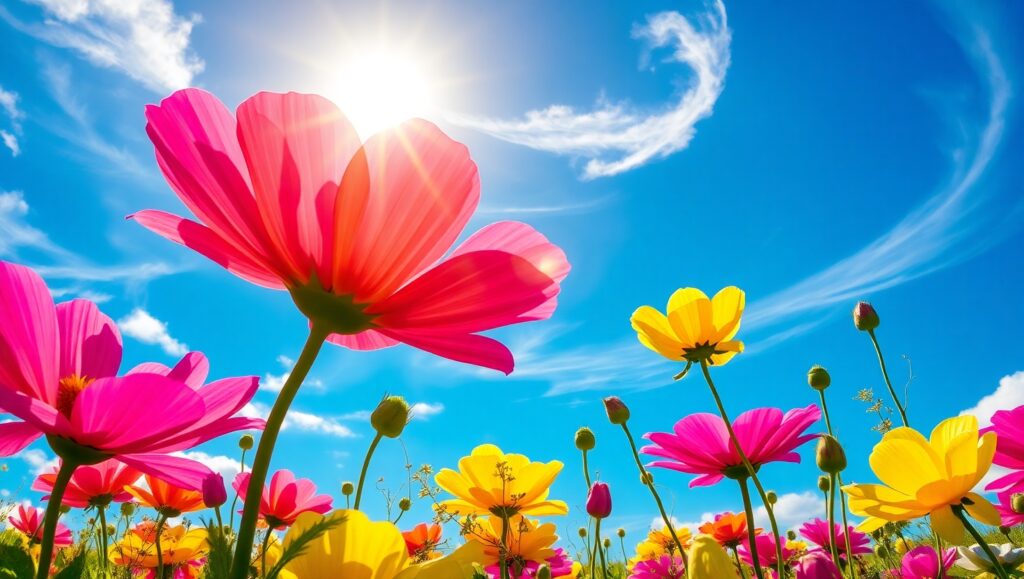 Celebration of Nature’s Vibrant Colors – free AI stock image