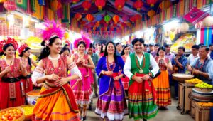 Celebration of Traditional Attire – free AI stock image