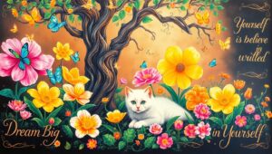 Chalkboard Garden Dreams – free AI stock image