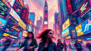Chaos in Colors and Motion – free AI stock image