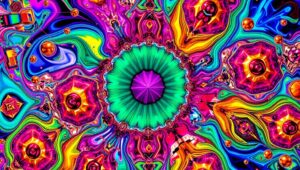 Chaos of Colorful Geometry – free AI stock image