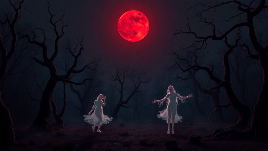 Chilling Dance Under the Moonlight – free AI stock image