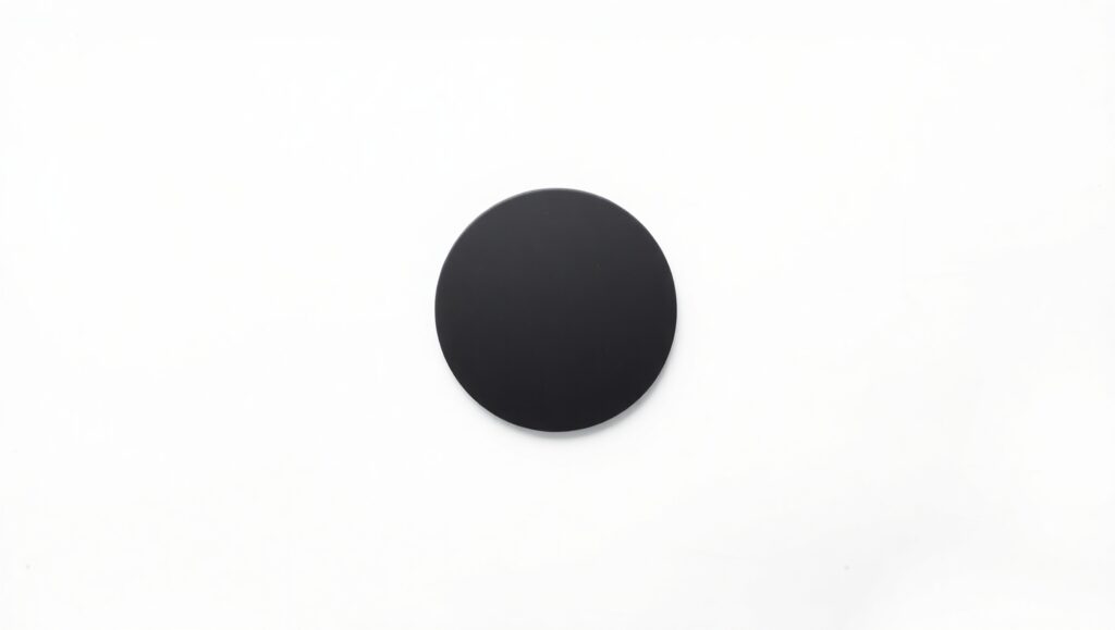 Circle of Solitude on White Canvas – free AI stock image