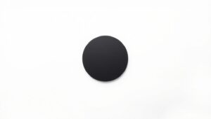 Circle of Solitude on White Canvas – free AI stock image
