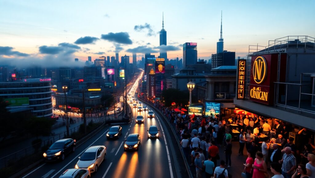 City Life: A Day in Motion – free AI stock image