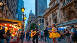 City Life at Dusk G3f – free AI stock image