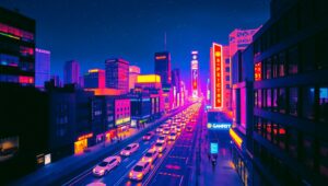 City Life in Thermal Vision 4oi – free AI stock image