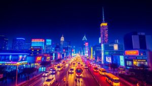 City Life in Thermal Vision 5o2 – free AI stock image