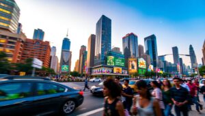 City Life Through Time-Lapse – free AI stock image