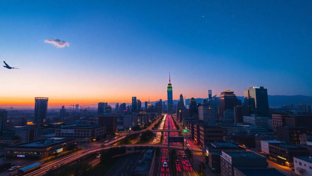 City Life Through Time-Lapse pgB – free AI stock image