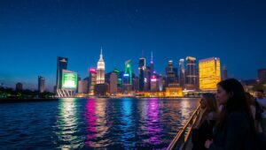 City Lights: A Dynamic Nightscape – free AI stock image