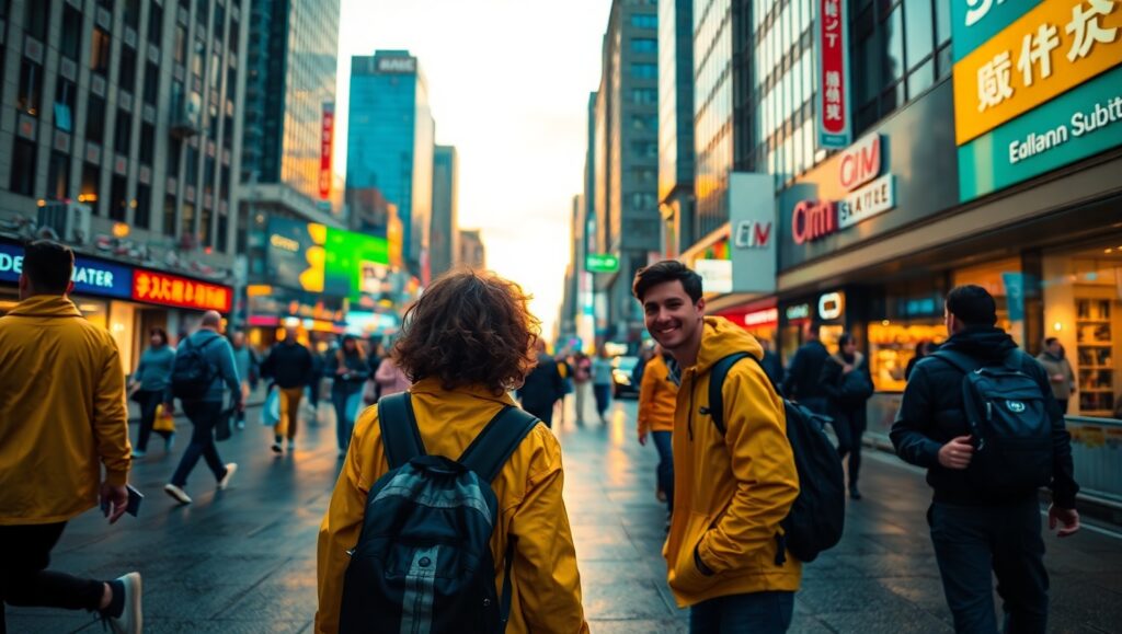 City Lights and Shadows – free AI stock image