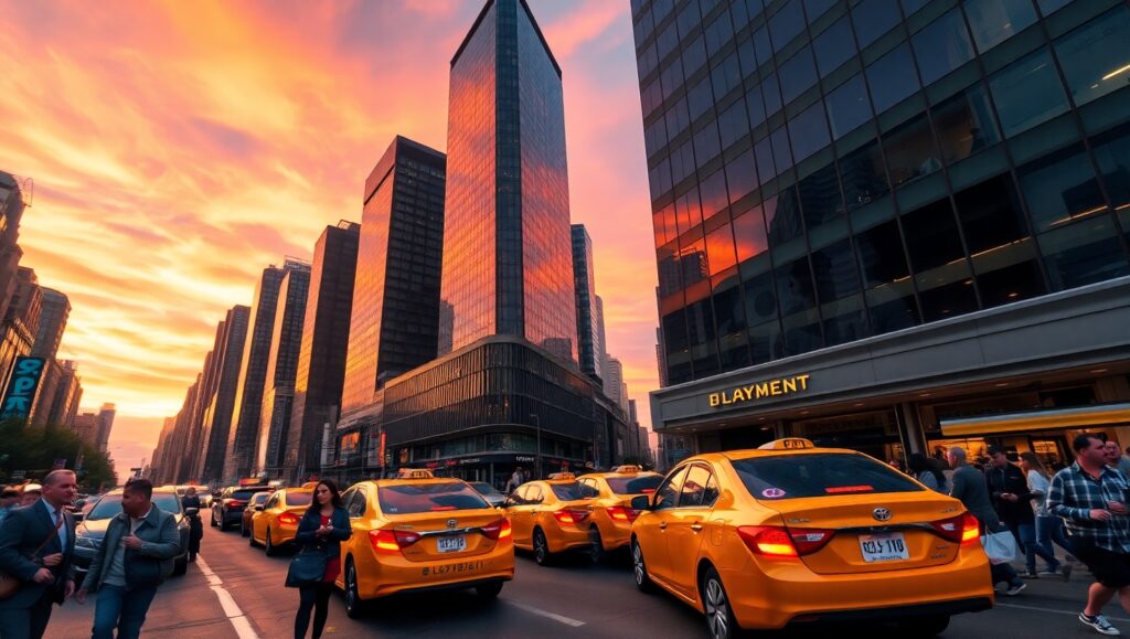 City Lights from Below – free AI stock image