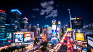 City Lights in Bokeh Style u7c – free AI stock image