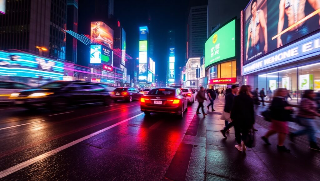 City Lights in Motion – free AI stock image