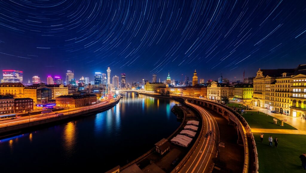 City Lights in Motion tlI – free AI stock image