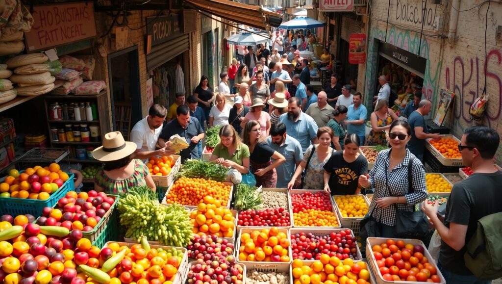 City Market from Above – free AI stock image