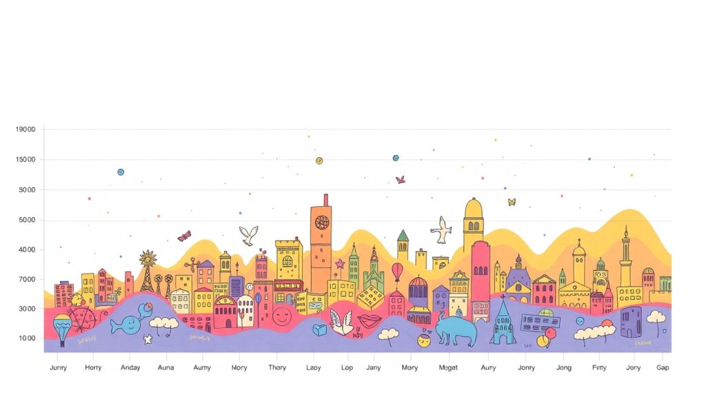 City Mood Fluctuation Visualization – free AI stock image