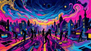 City of Emotions in Motion – free AI stock image