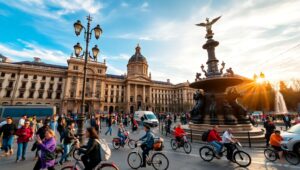 City Square Through Time – free AI stock image