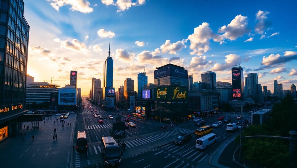 City Symphony: A Time-Lapse Journey – free AI stock image