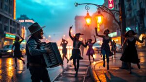 City Symphony at Dusk – free AI stock image