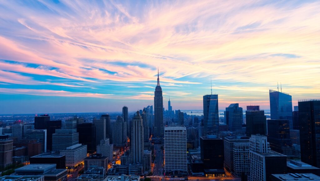 Cityscape Time-Lapse Transformation – free AI stock image
