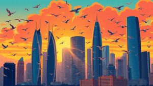 Cityscape Vibes at Sunset – free AI stock image