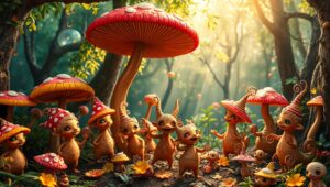 Clay Creatures’ Enchanted Festival – free AI stock image