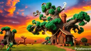 Clay World of Fantasy Landscapes – free AI stock image