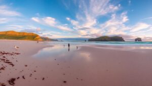 Coastal Daylight in Motion – free AI stock image