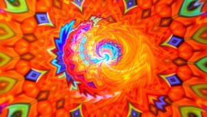 Colorful Geometric Dreamscape – free AI stock image
