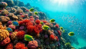 Colorful Underwater Coral Reef Scene – free AI stock image